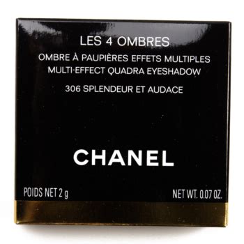 chanel splendor|chanel splendeur audace 306.